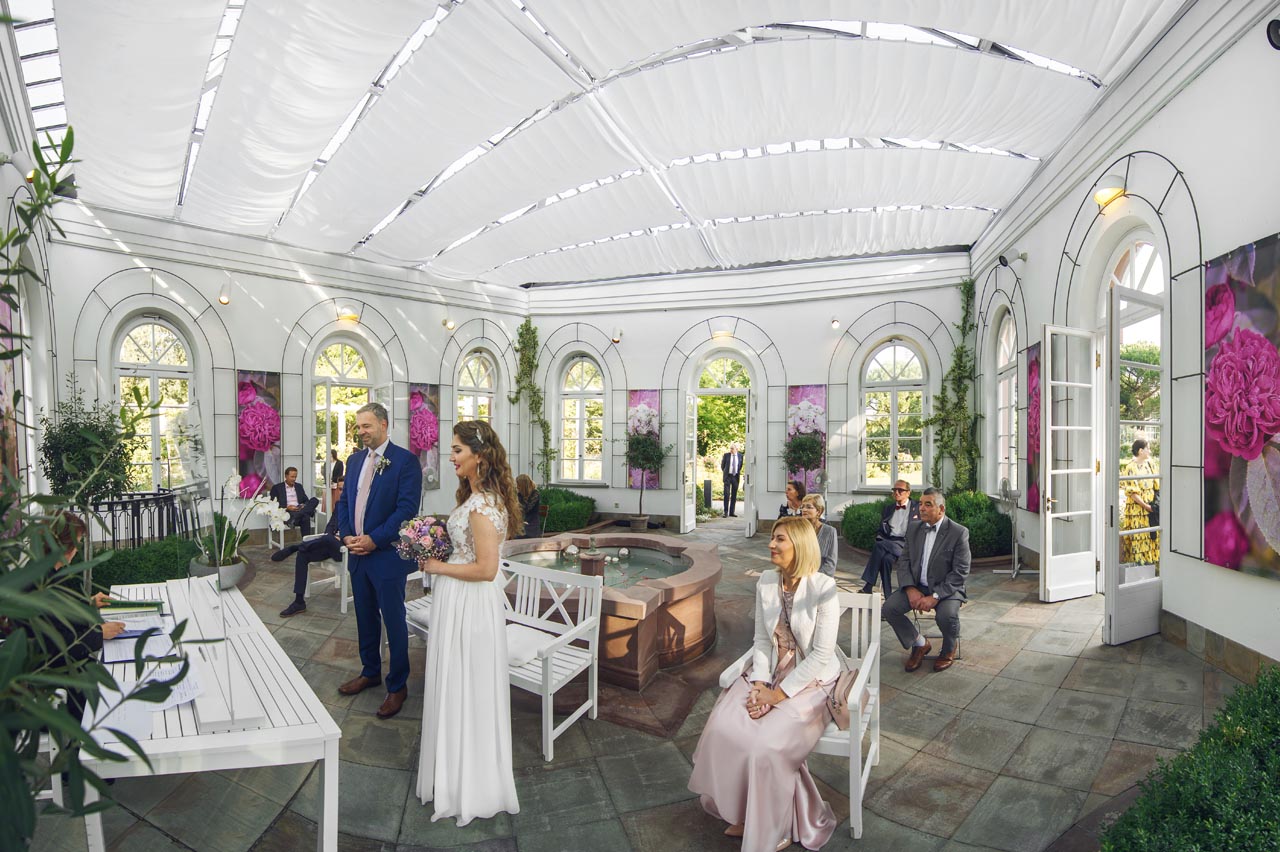 Standesamtliche Trauung im Palmengarten Frankfurt, Haus Rosenbrunn